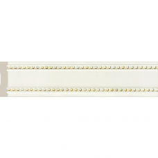 Бордюр Cosca W40(1)-W27G Полистирол Белый с золотом 2400*40*9 мм